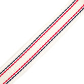 Tassenband | katoen | 30 mm | 3 meter | gestreept - rood blauw Tassenband TASB - KATOEN - RD - BL - 3M